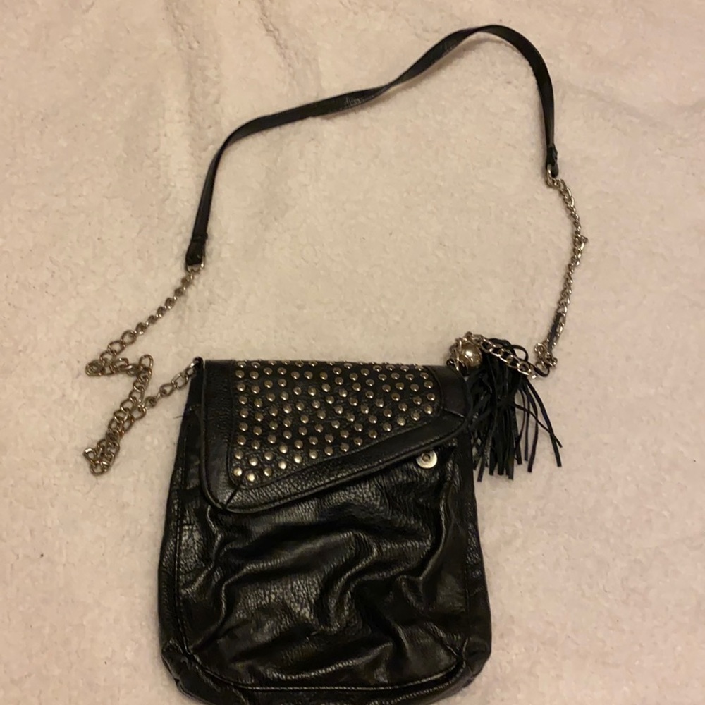 Steve madden black and silver purse